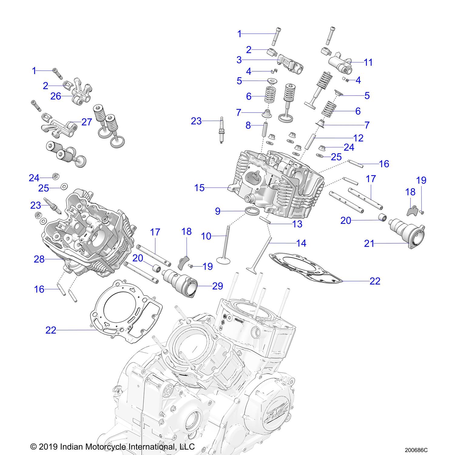 ASM., ROCKER ARM,EXHAUST,REAR