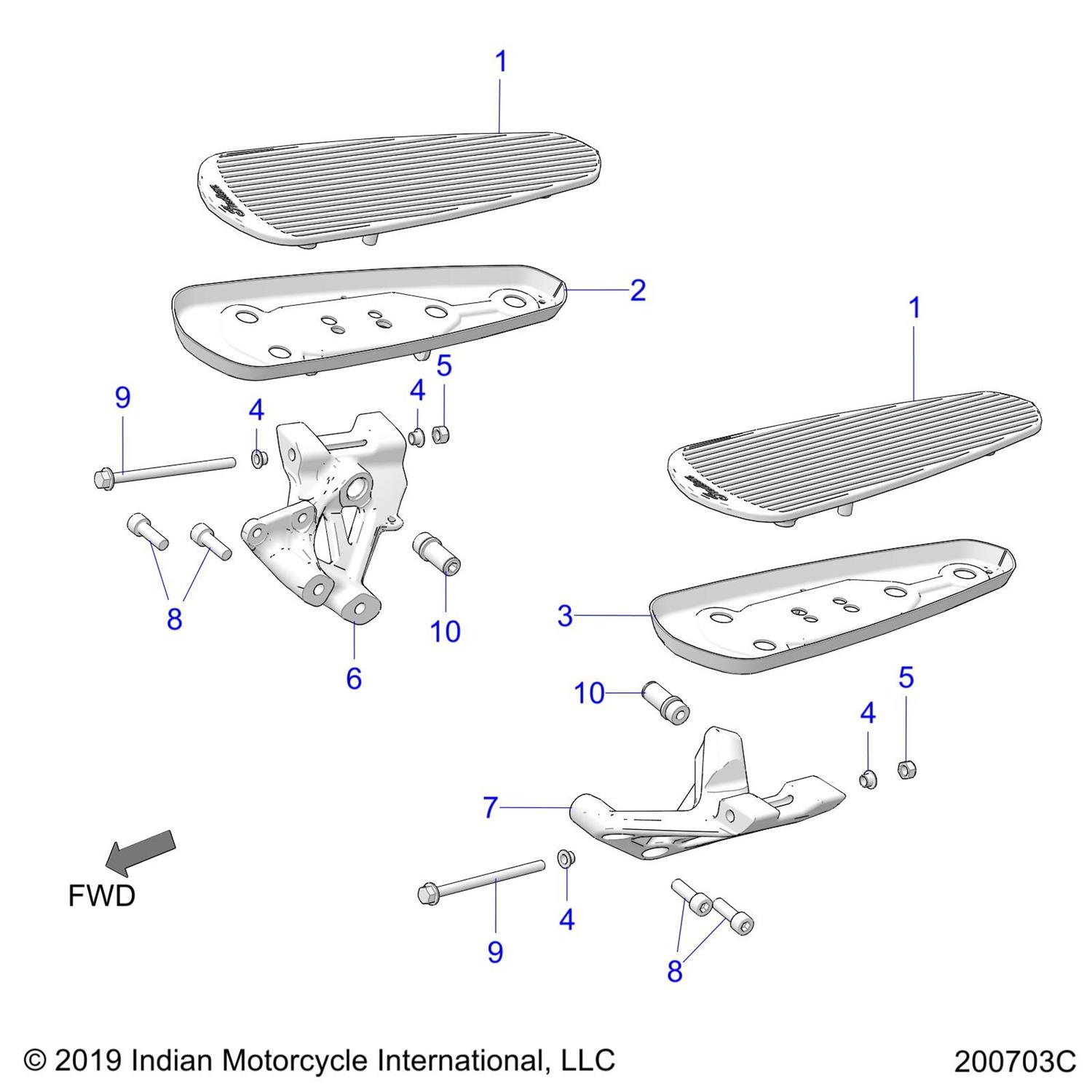 SUPPORT, FLOORBOARD, DRIVER, LH, BLACK