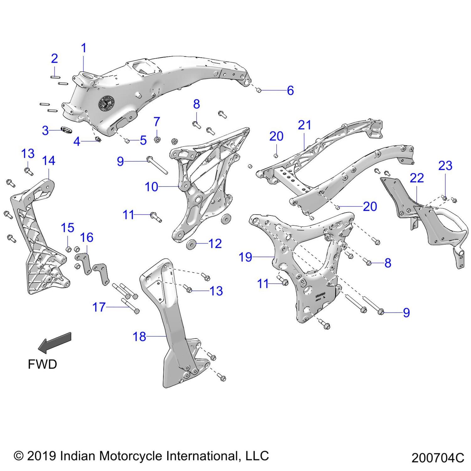 FRAME-FRONT,DOWNCAST,LH,JBLK (TO 10/1/2020)