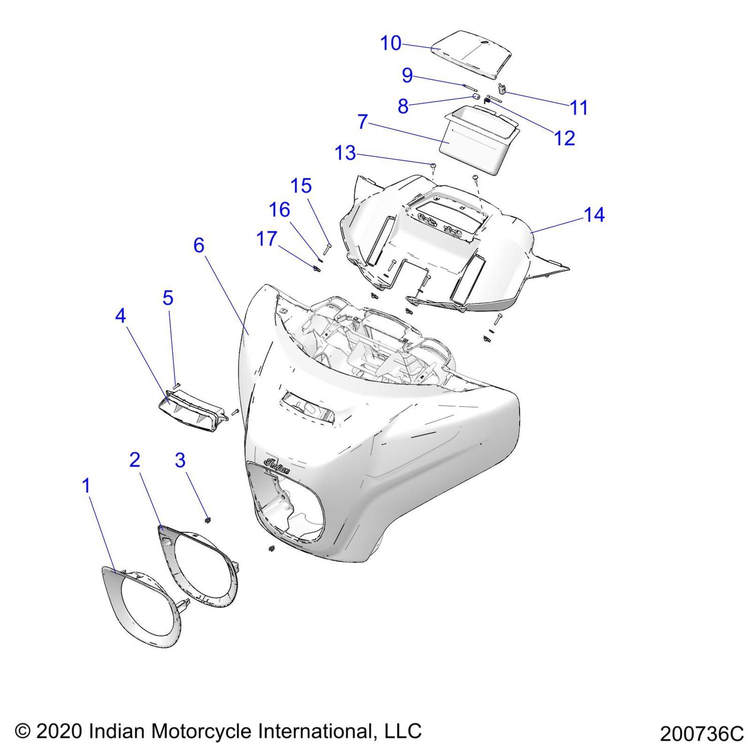 BEZEL, HEADLIGHT, TEX