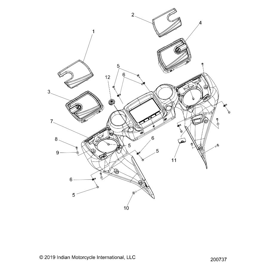 ASM., GRILL,SPEAKER,LH,CHROME [INCL. 3]