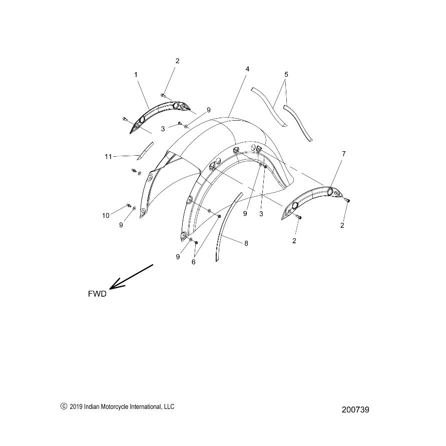 TRIM-RR FENDER,RH,FRT