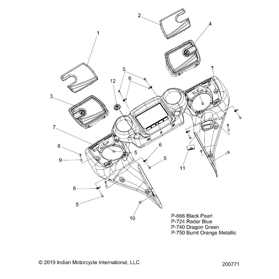 BEZEL-SPEAKER,RH,ORNGRST