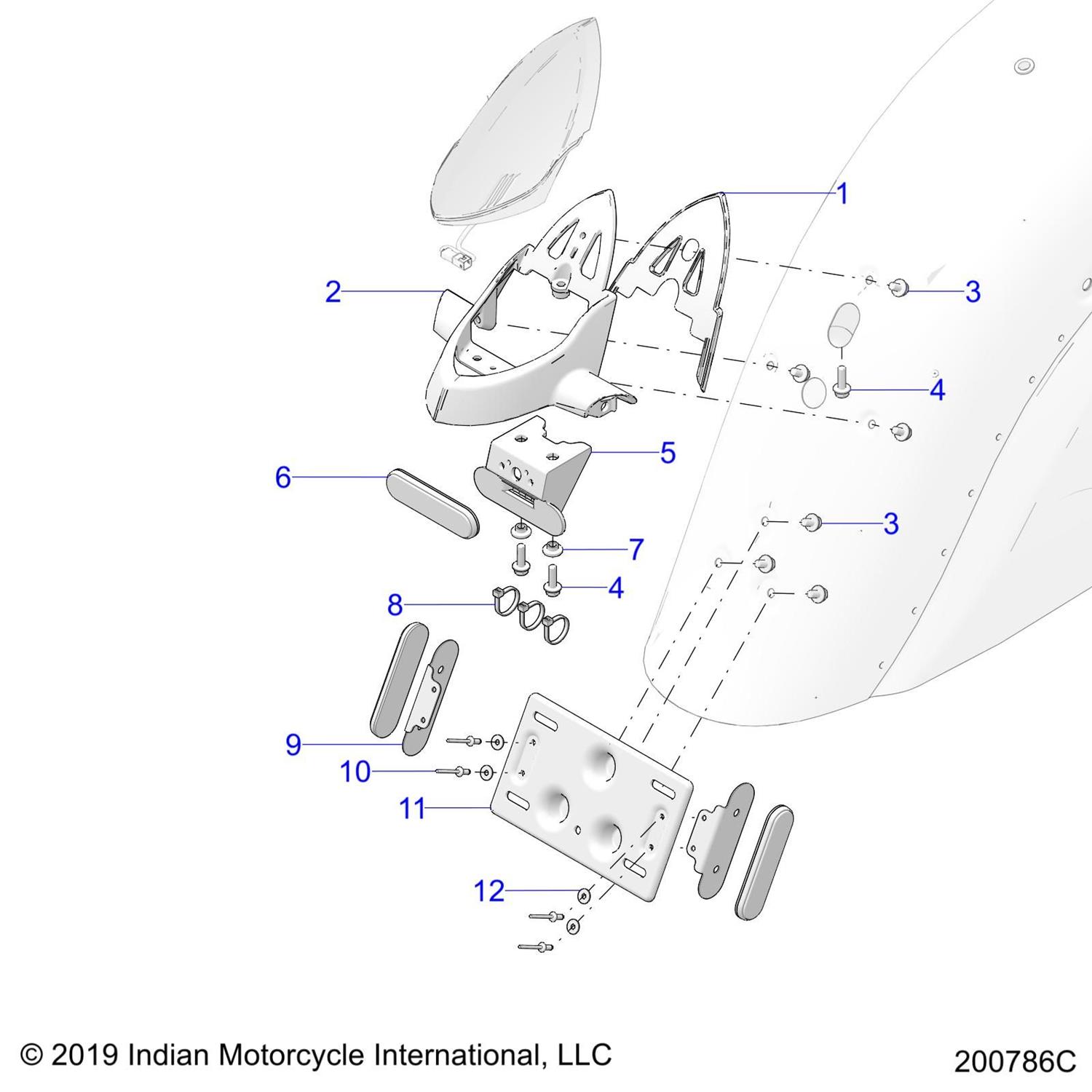 BRACKET, LICENSE PLATE,UPPER