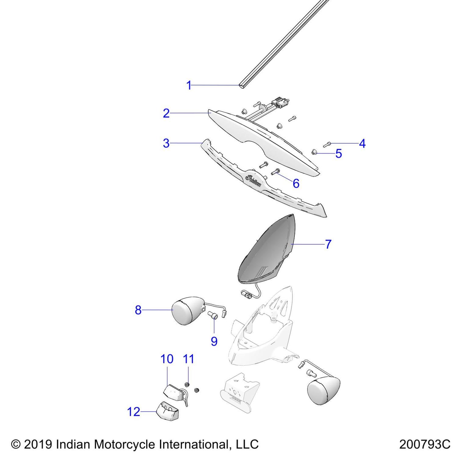 ASM., TAILLIGHT, TRUNK, EU (INTL.)