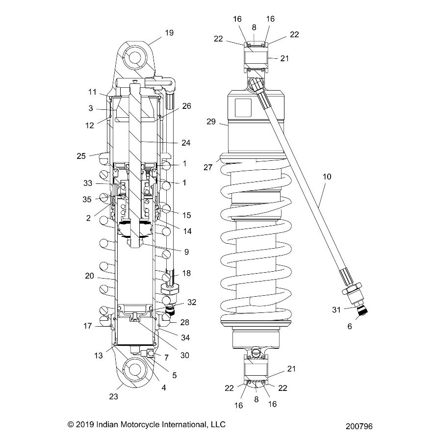 SHOCK-REAR,STD (INCL. ALL)