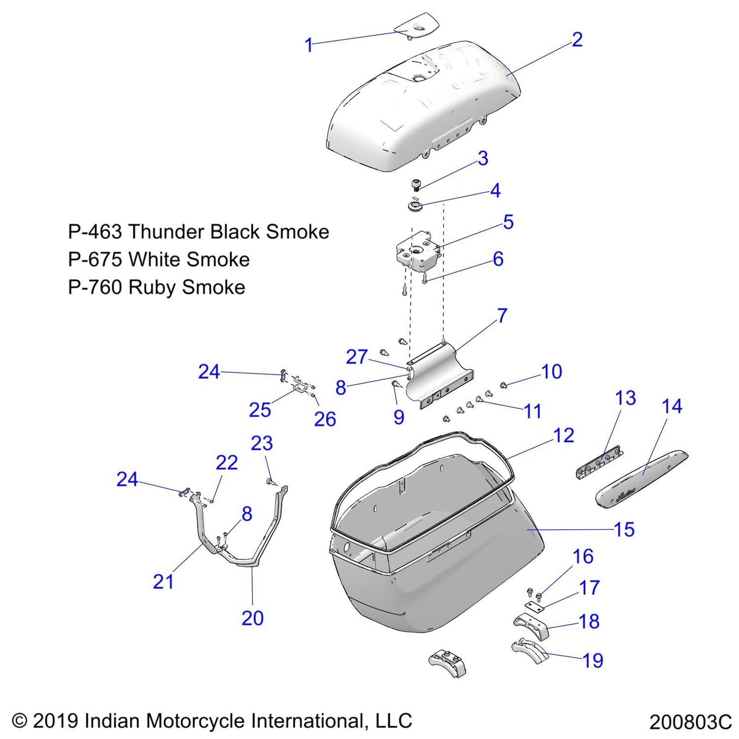 ASM., LOCK KIT, TOURING [INCL. LOCK,KEY,SREWS, SADDLEBAG AND TRUNK PUSHBUTTON LOCKS]