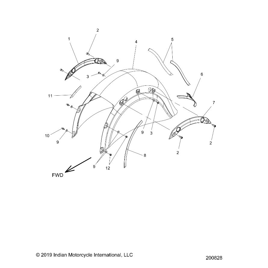 TRIM, REAR FENDER, LH, REAR