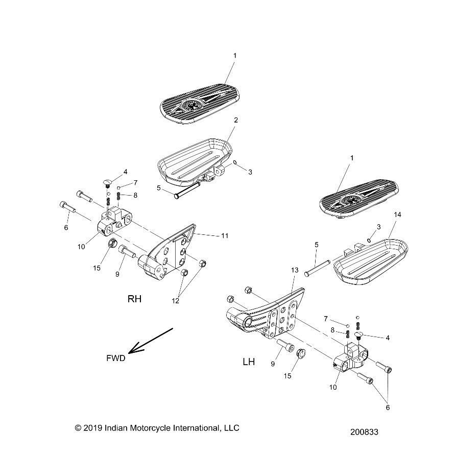 ASM., MOUNT, FLOORBOARD, PASS, LH, JT BLACK