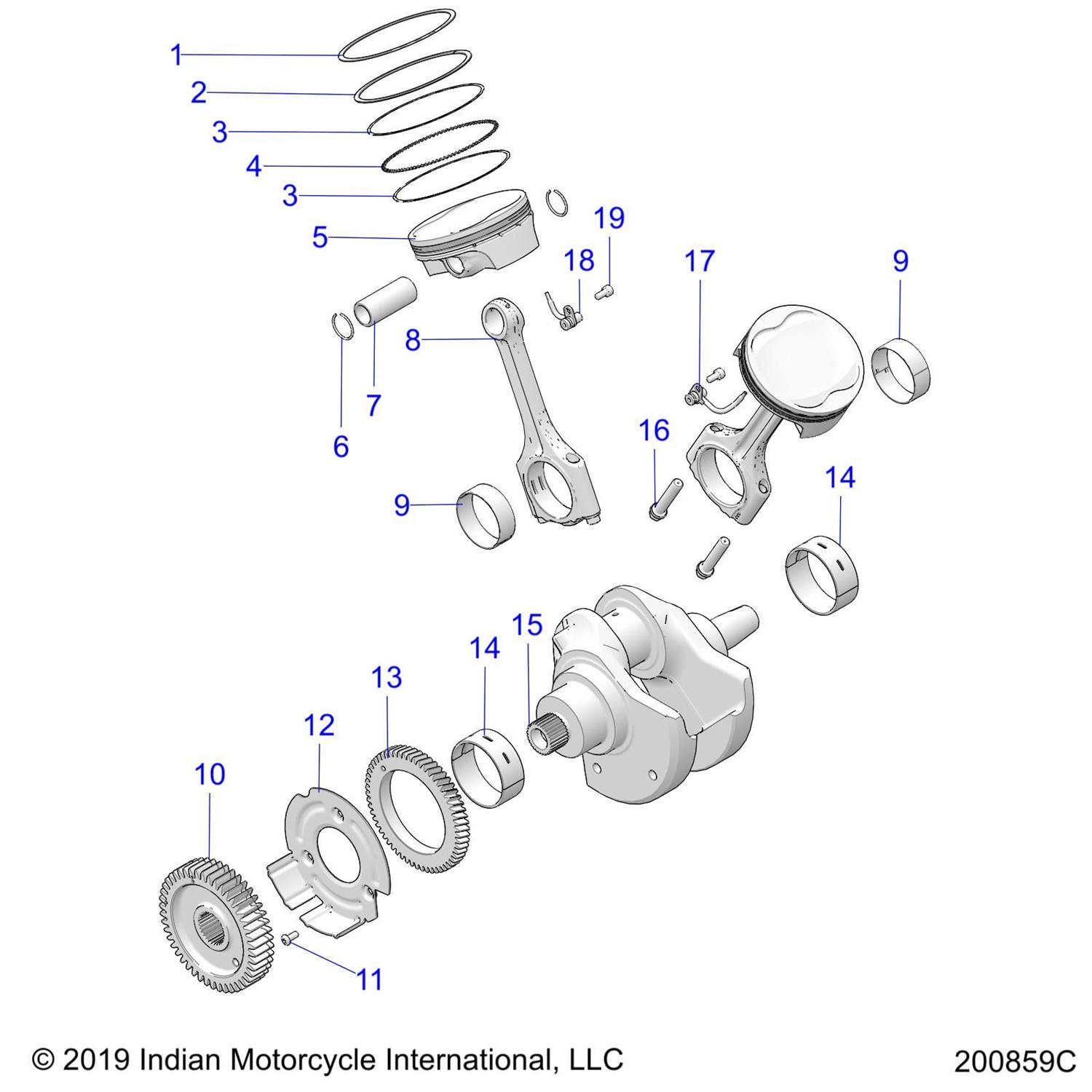 K, RINGS, PISTON [INCL. 1-4,6]