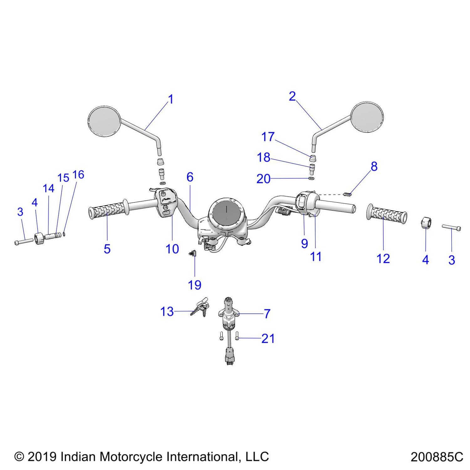 CAP-HANDLEBAR, WEIGHT