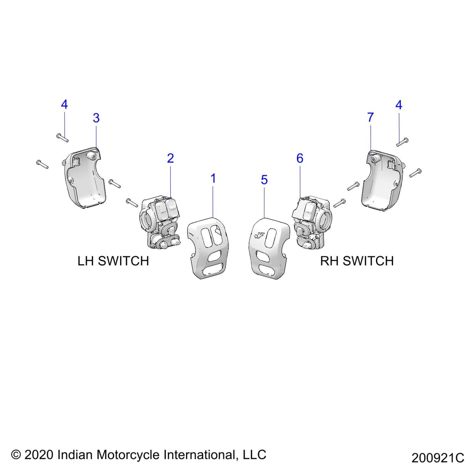 CVR-SWITCHCRL,3ROW,RH,FRT,CHR