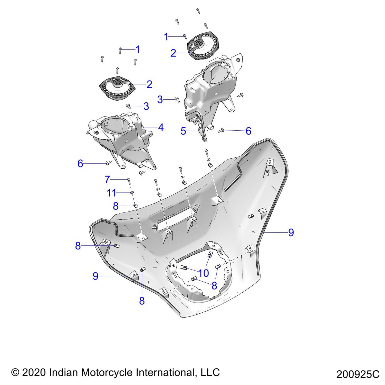 ASM., VOLUME, SPEAKER, RH (INCL. SEAL)