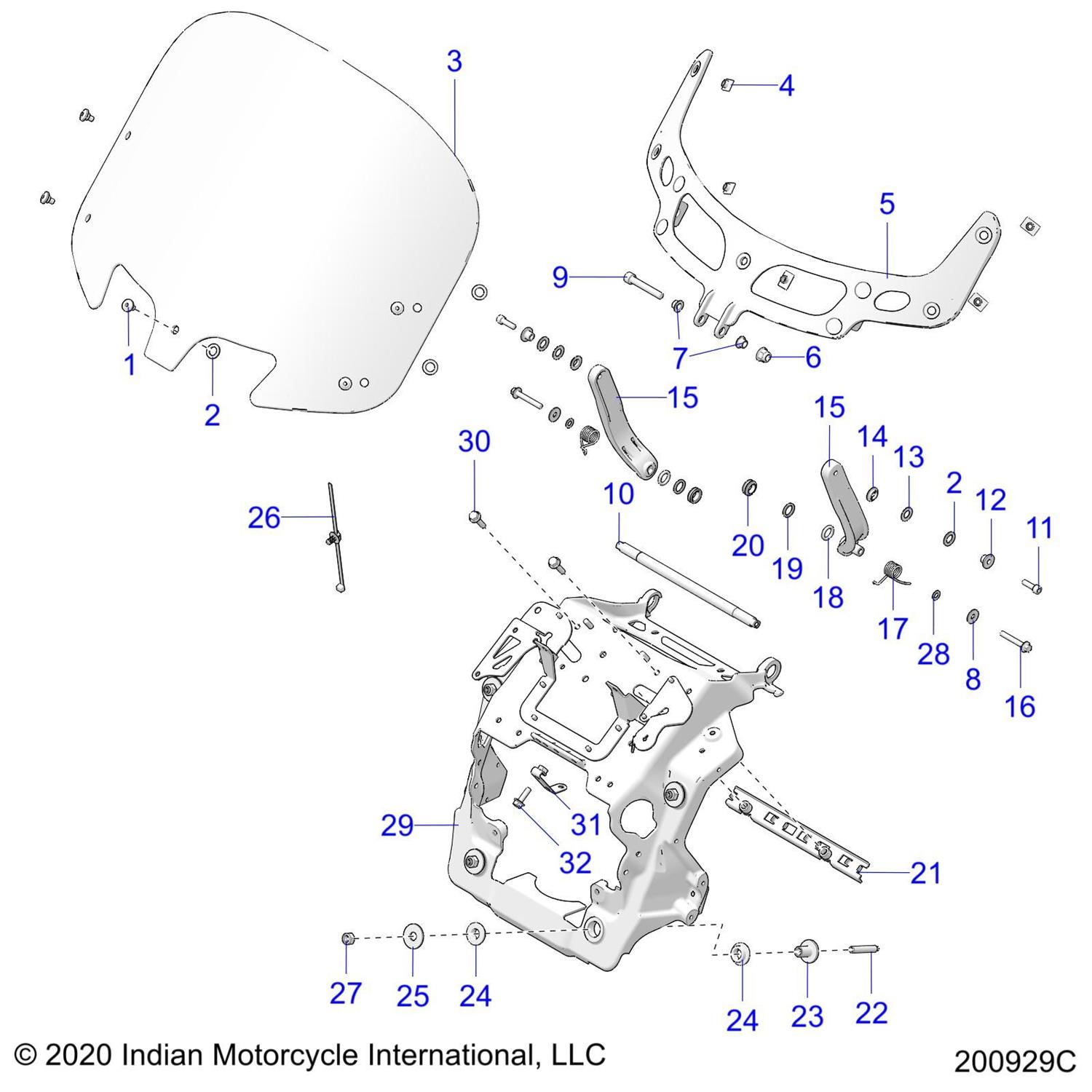 ASM., FAIRING BRKT,HPAUDIO,ECOAT