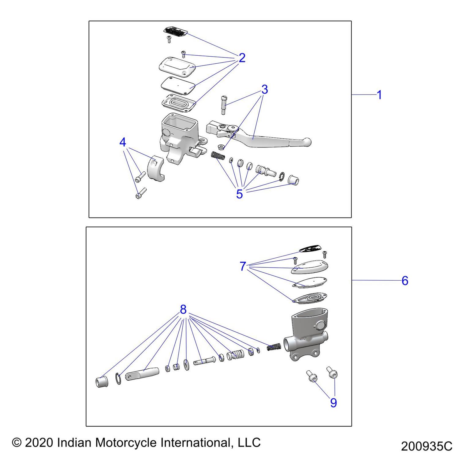 ASM., MASTER CYLINDER,REAR,15.8MM,FBLK [INCL. 7,8]