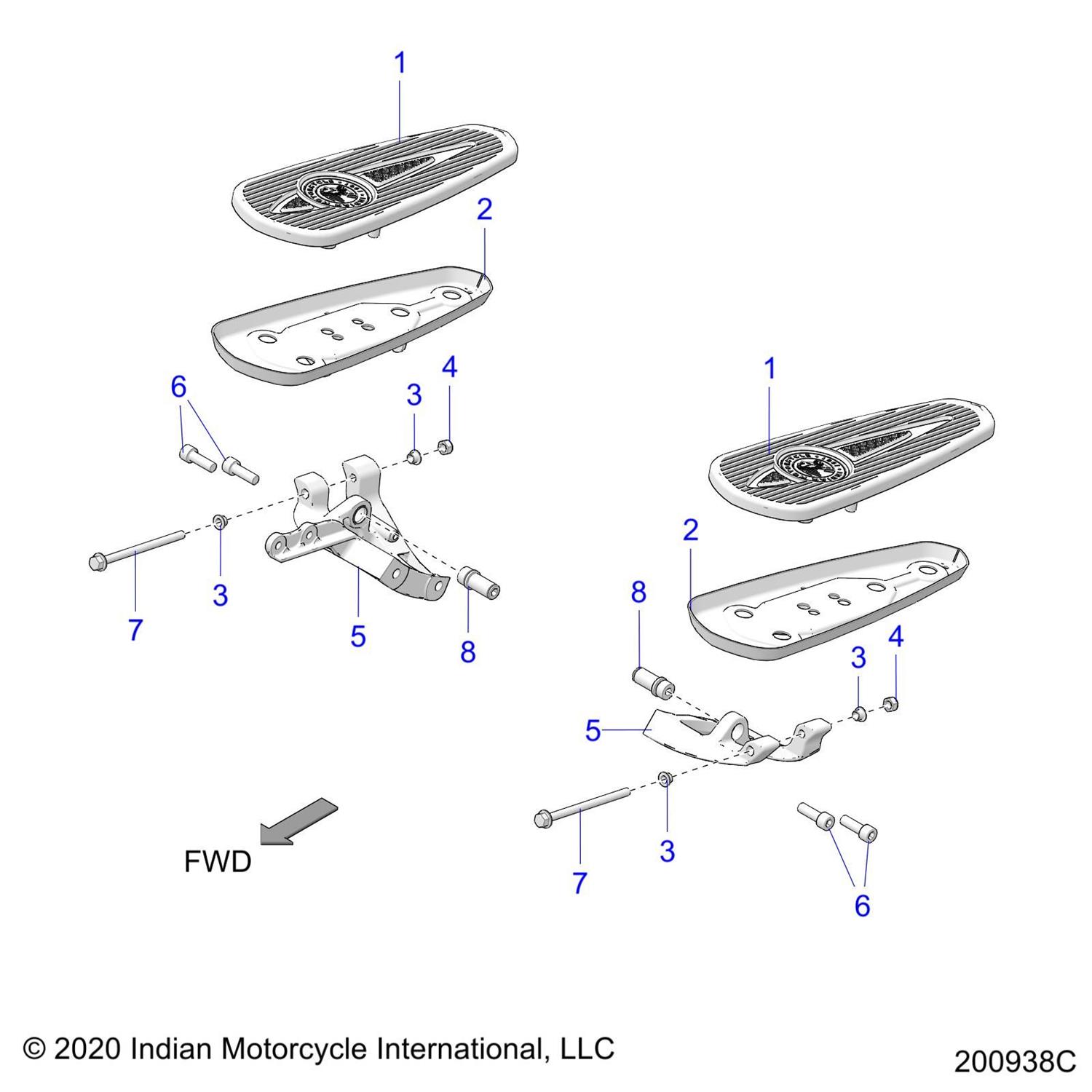 FLOORBOARD, DRIVER, RH, CHROME