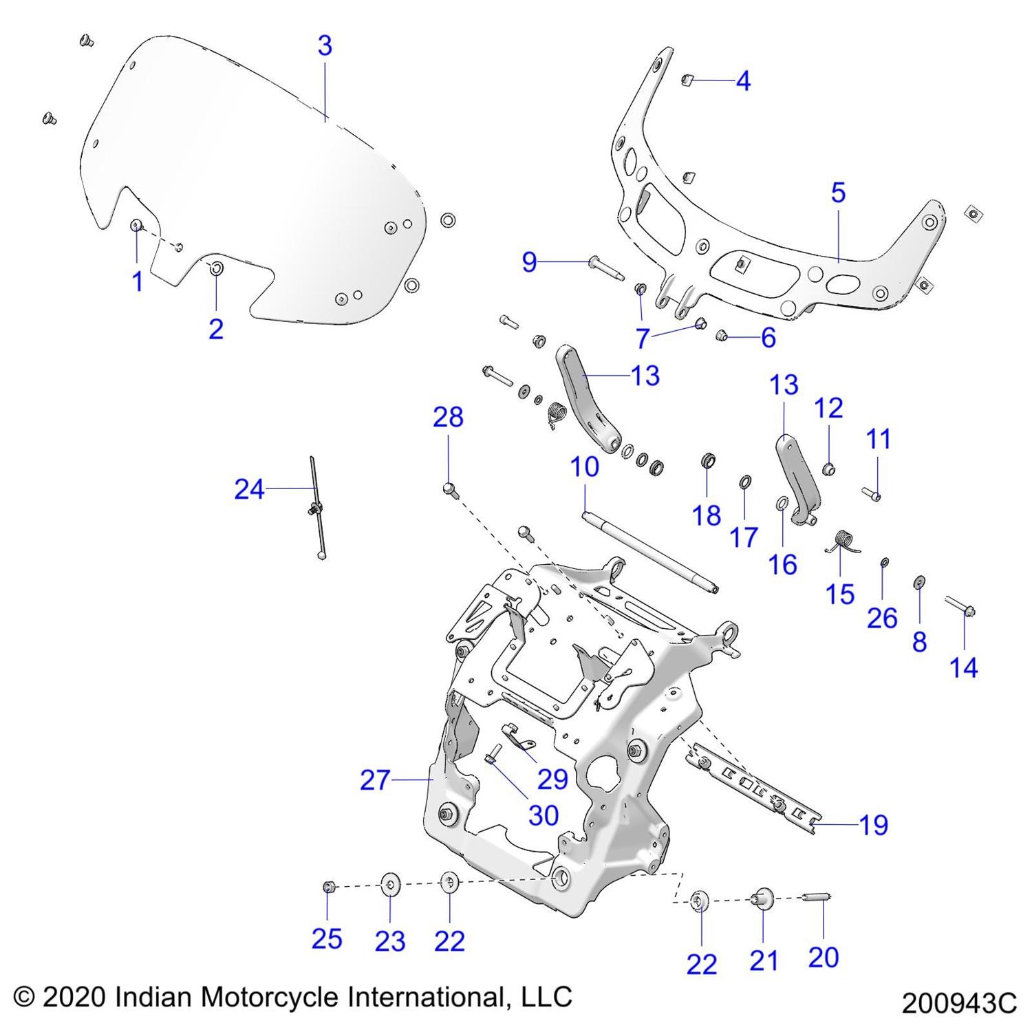 KIT, WINDSHIELD, SHORT TNTD