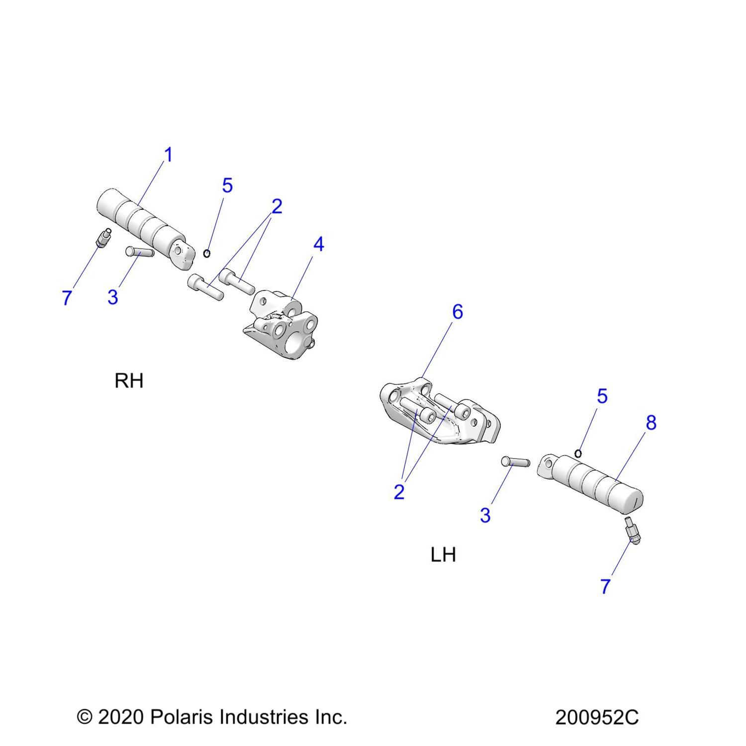 MOUNT, FOOTPEG, LT, P T TI