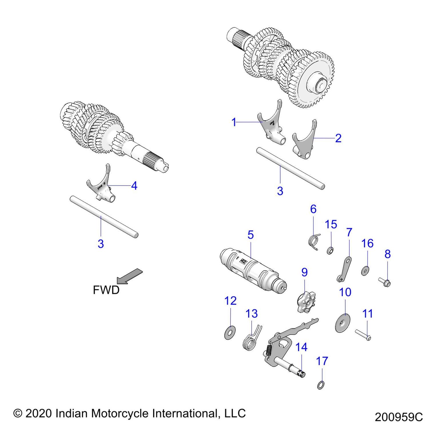 RAIL, SHIFT FORK