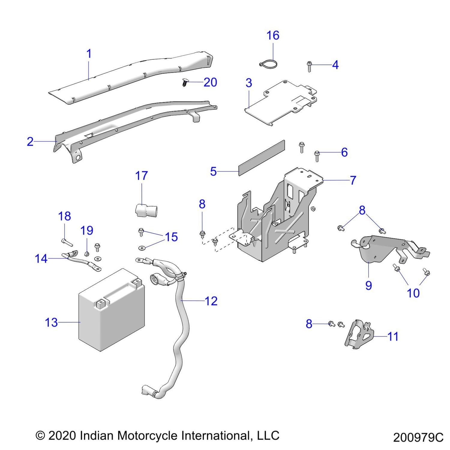 BATTERY-YTX20HL,18AH,310 CCA,V1