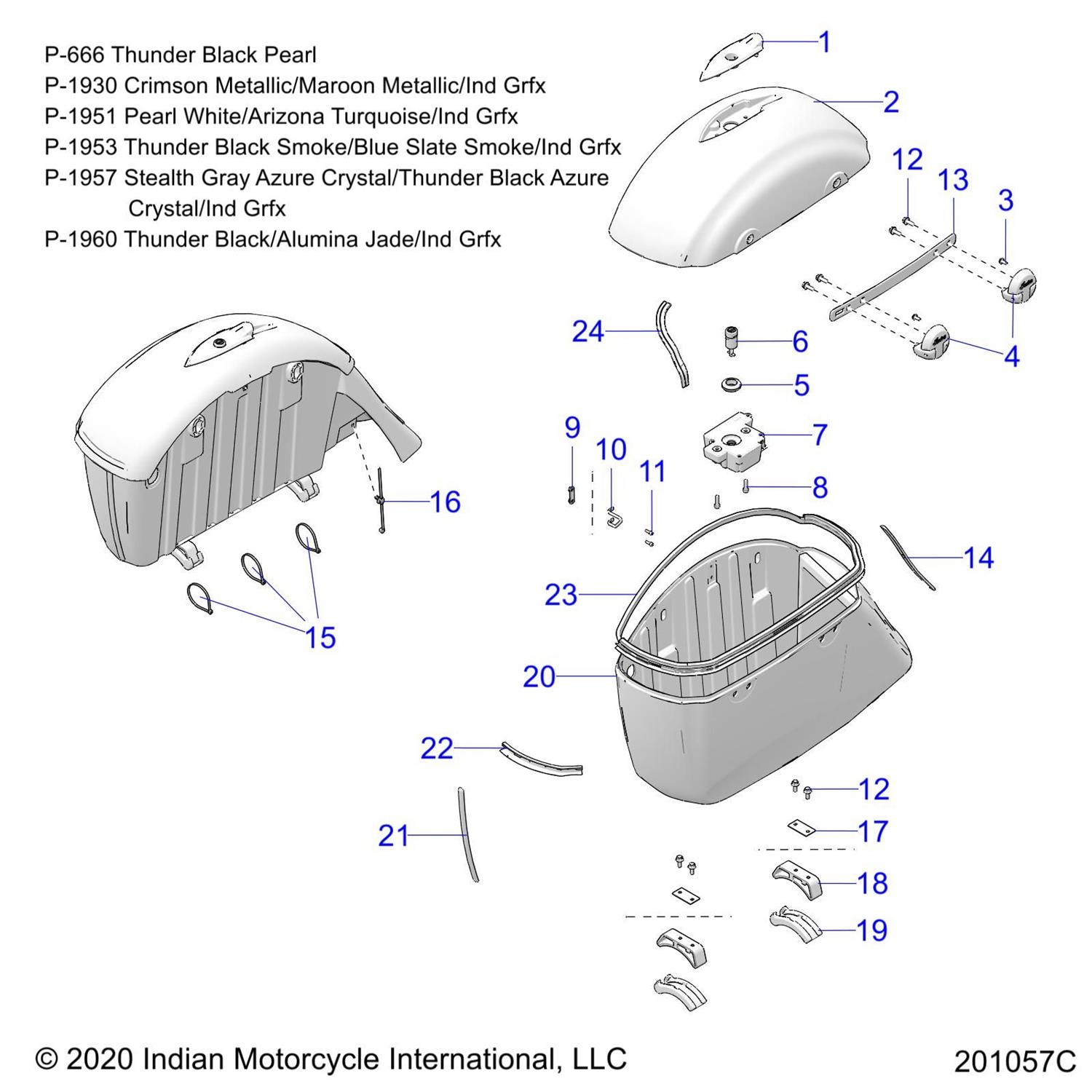 ASM., SADDLEBAG, RH, TBLKPRL