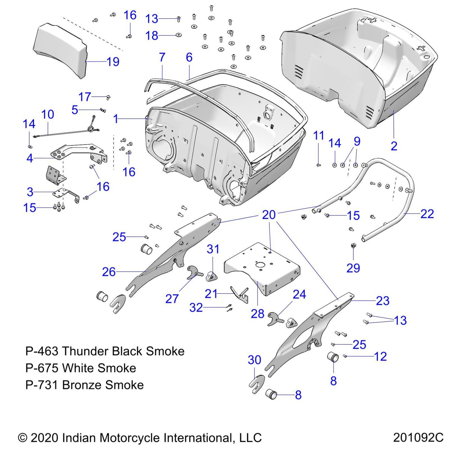 BRKT., HINGE SUPP., UPPER, LH