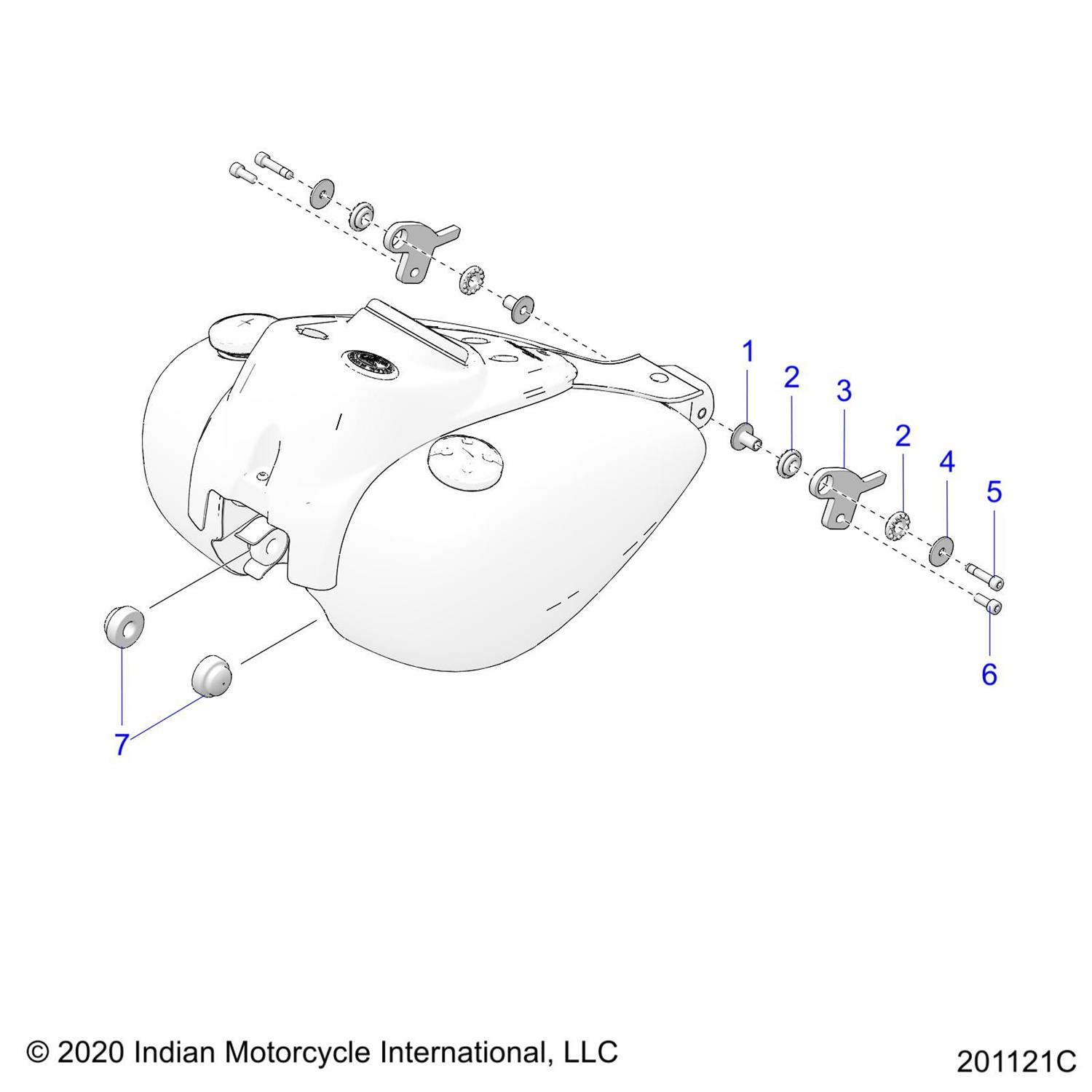 BRKT., MOUNT, FUEL TANK, REAR