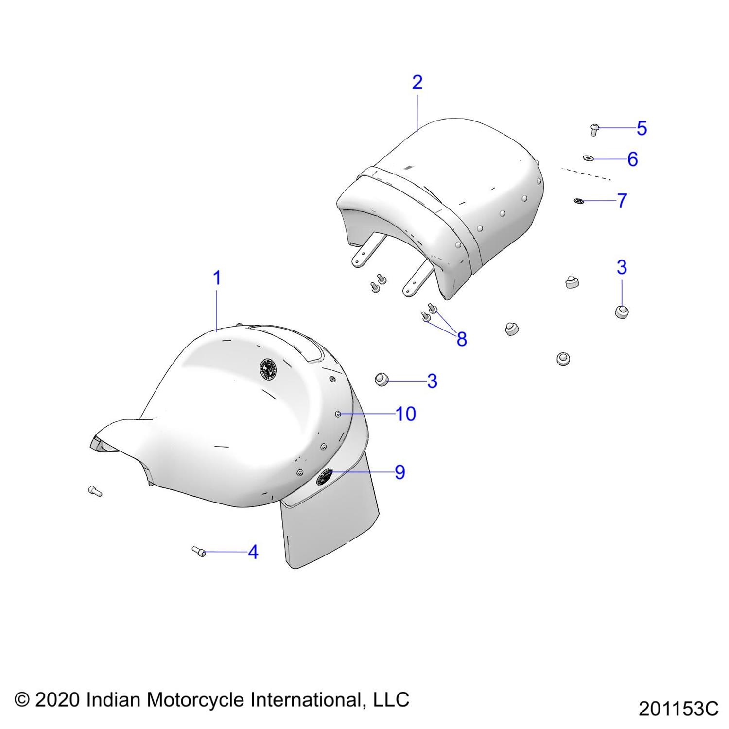 KIT, STUD, SEAT/SADDLEBAG (INCL. 10 STUDS)