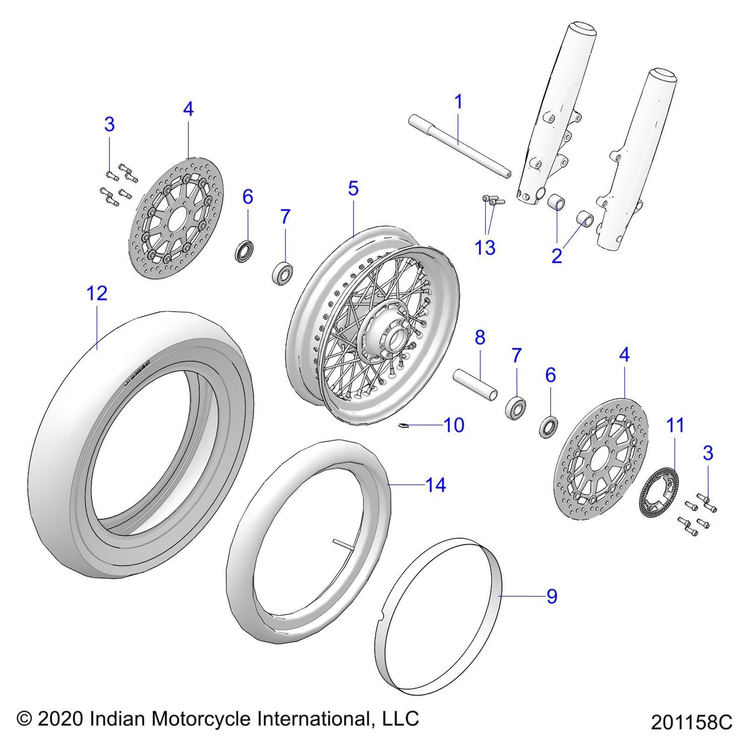 ASM., WHEEL, LACED, CHROME (INCL. 6-8)