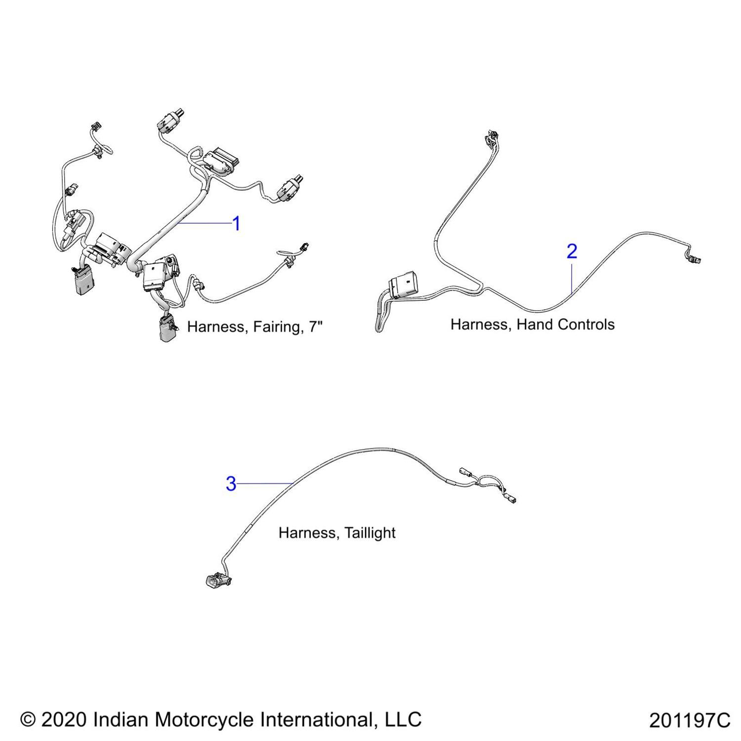 HARNESS-HANDCTRL,FAIRING,IND