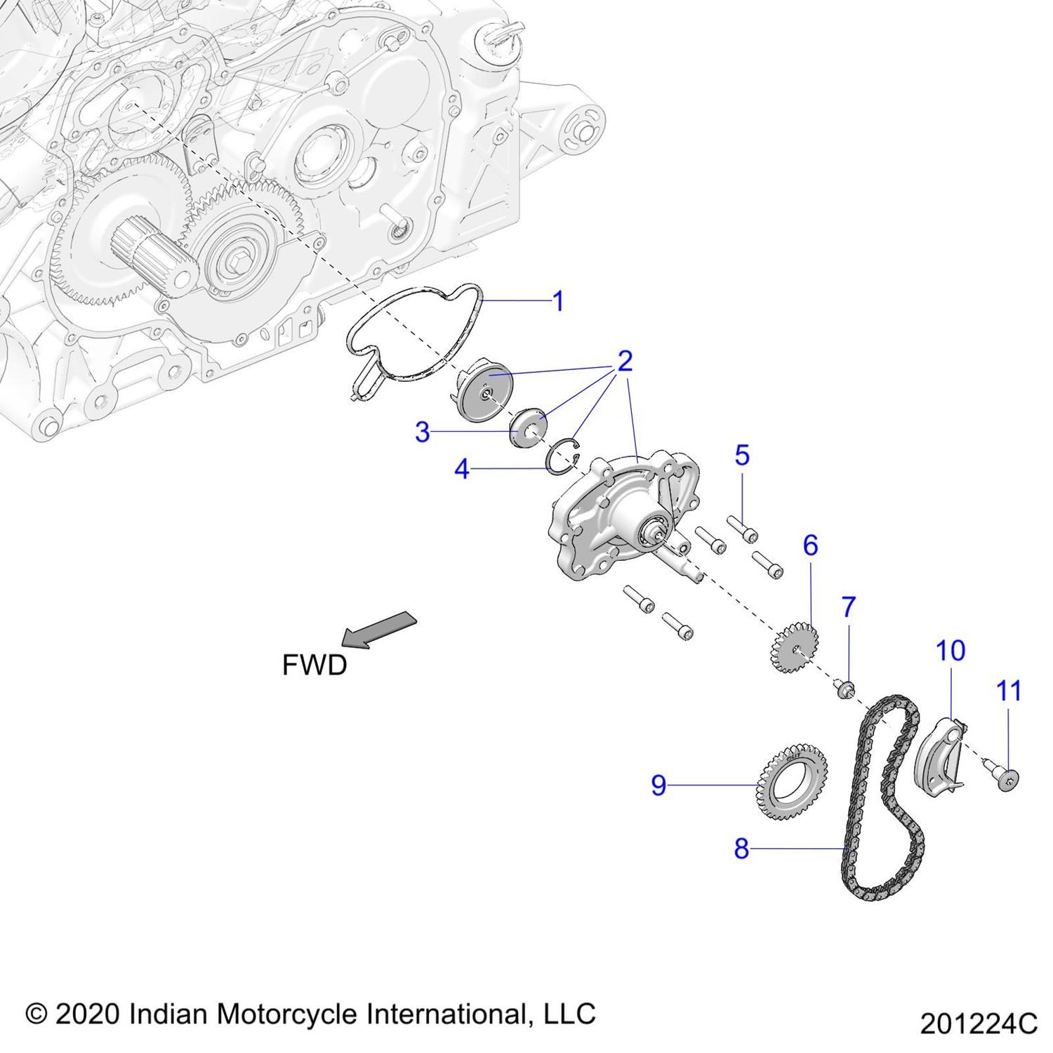 ASM., TENSIONER,CHAIN,WATER PUMP