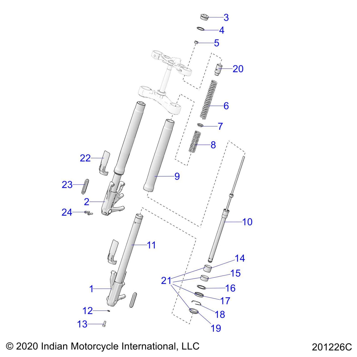 ASM-FORK LEG,LH,BLK (INCL. 3-21)