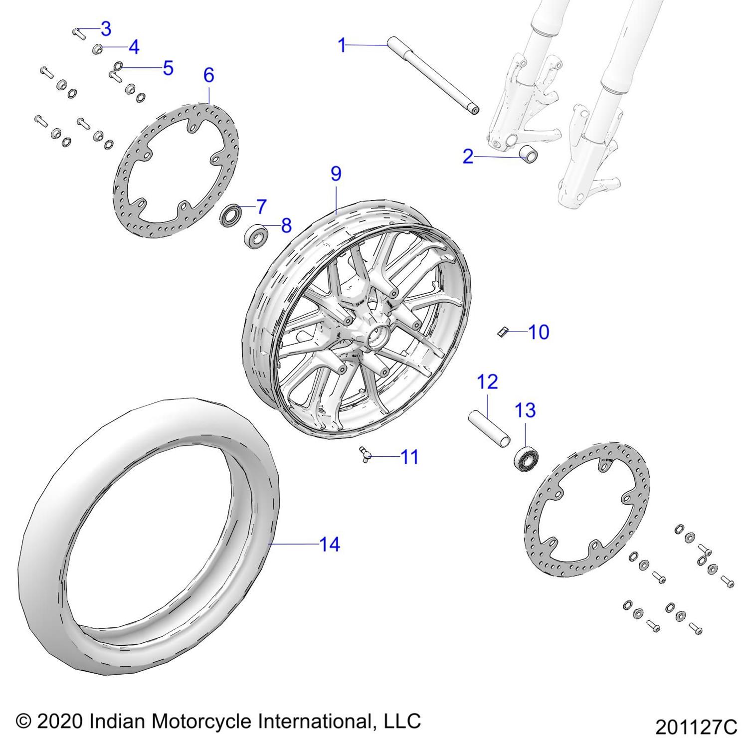 SPACER, BEARING, FRONT WHEEL, MID
