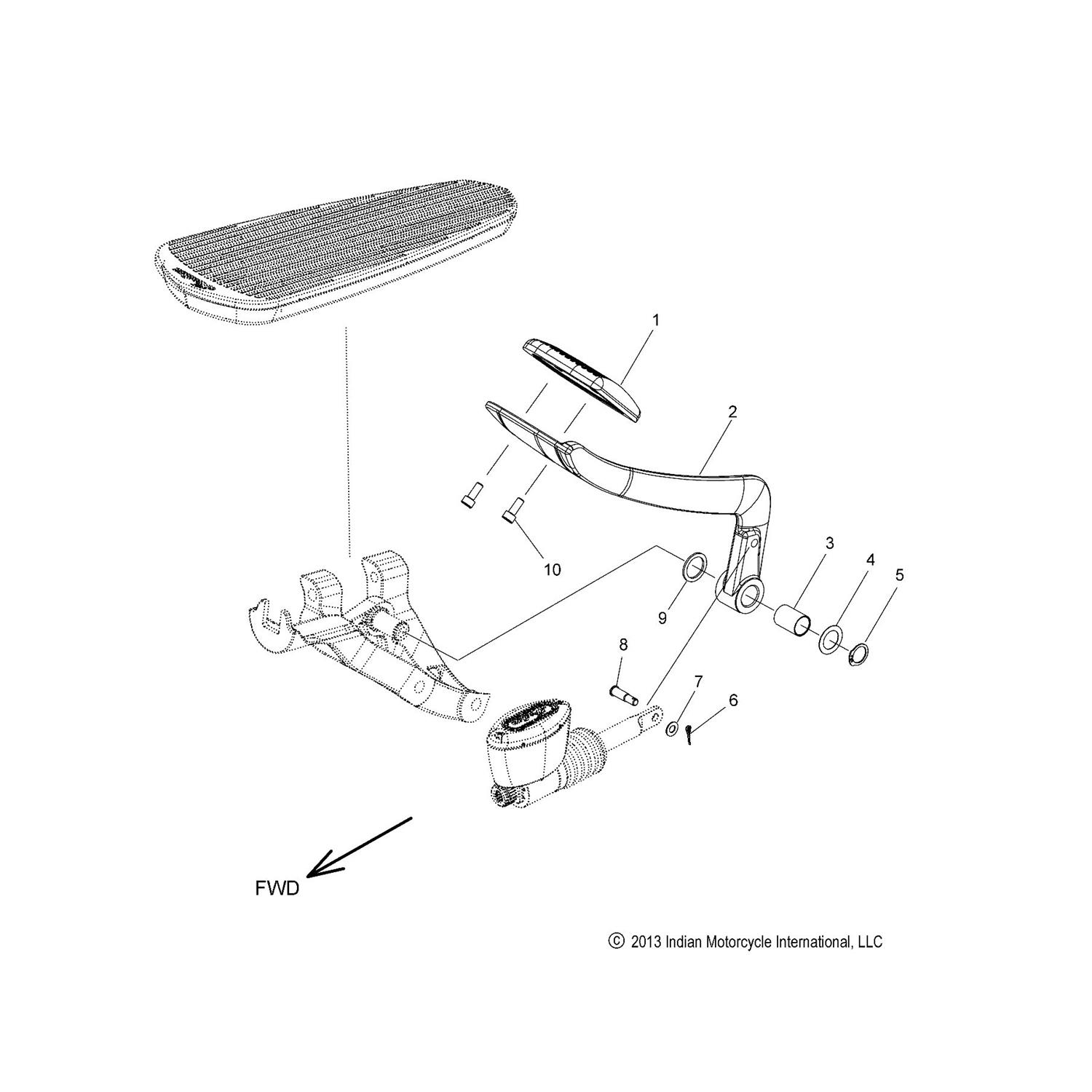 ASM., BRAKE LEVER, CHROME [INCL. CLEVIS PIN]