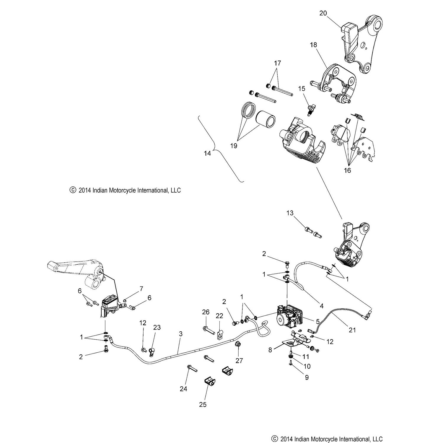 KIT, PISTON AND SEALS, REAR CALIPER