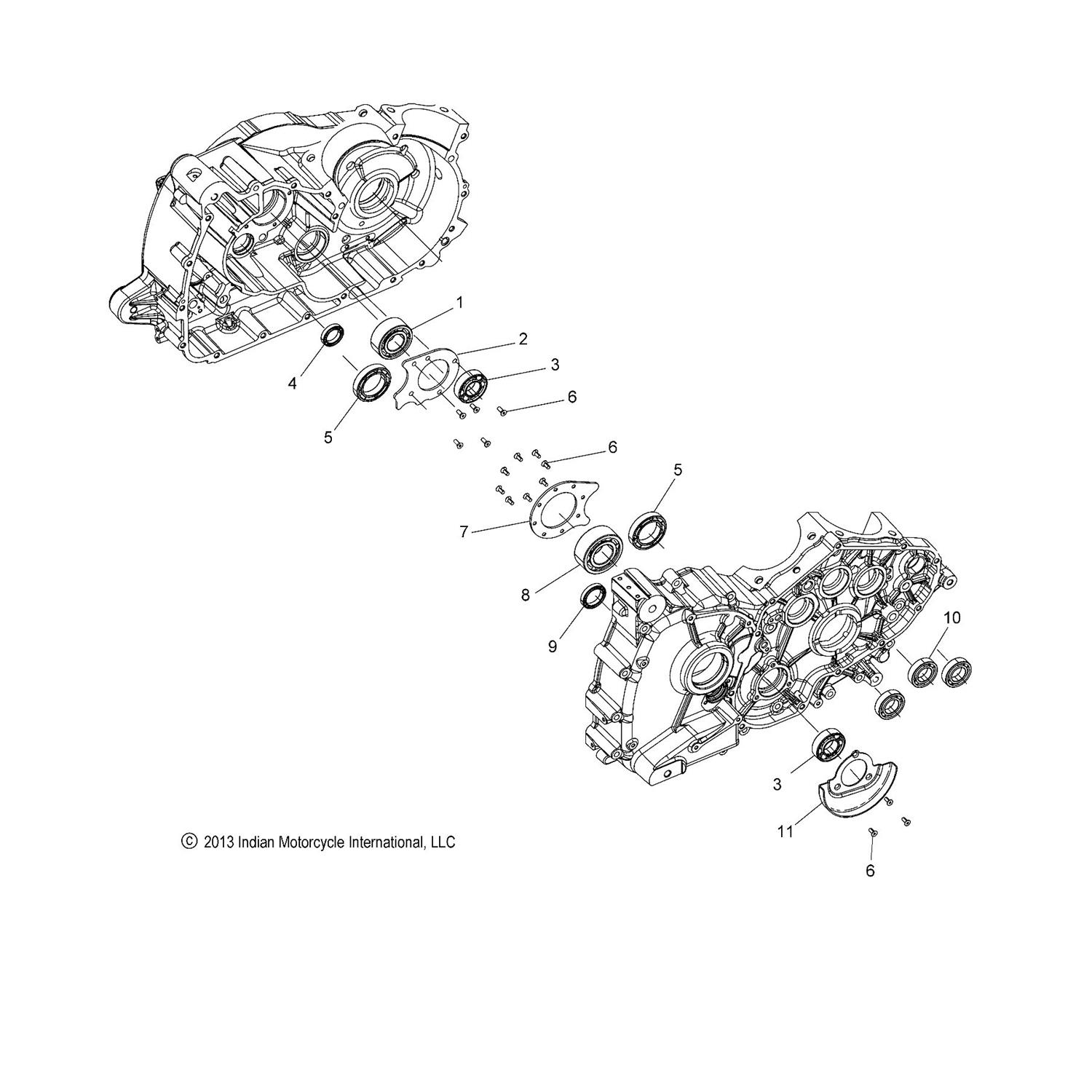 ASM., CRANKCASE COMPLETE, BLACK [INCL. 1-12]