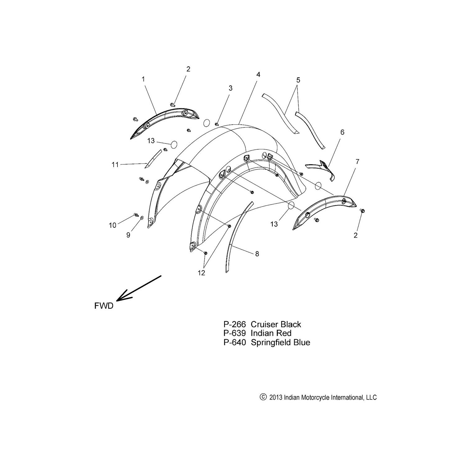 COVER, STRUT, TOUR, LH, CHROME [CHIEFTAIN]