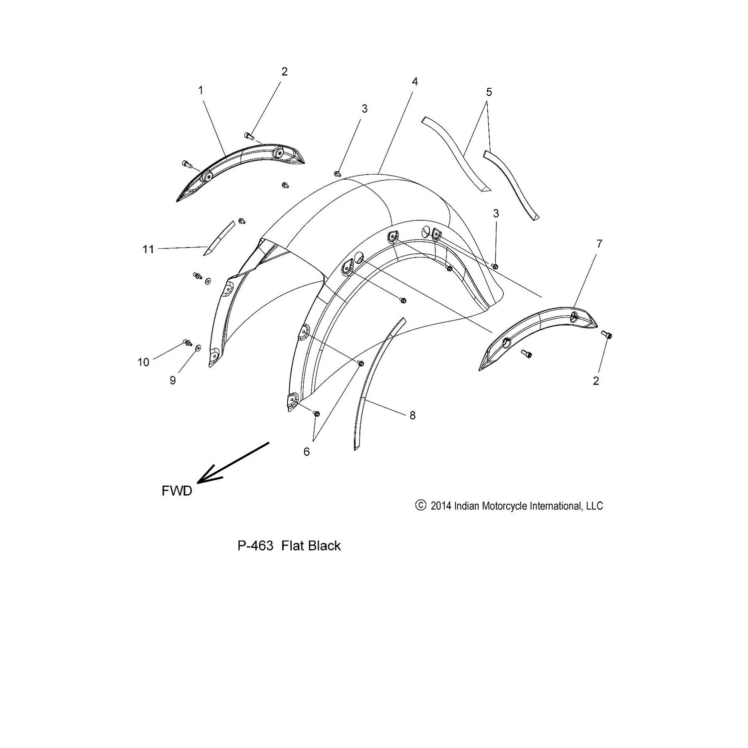 TRIM, REAR FENDER, RH, REAR