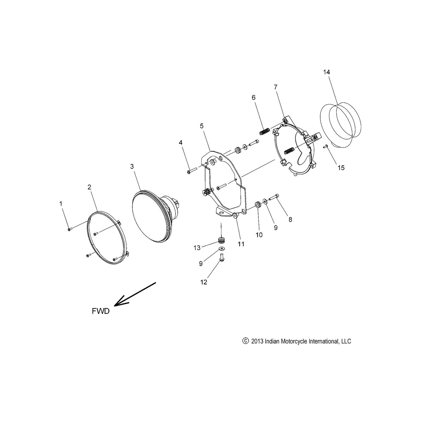 ASM., HOUSING, DUAL HALOGEN, USA