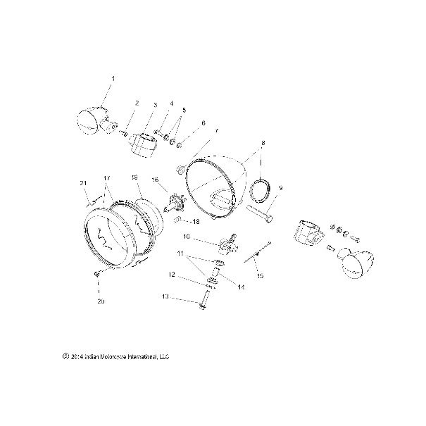 K-TURN SIGNAL LENS REPLACEMENT [INCL. LENS,SEAL]