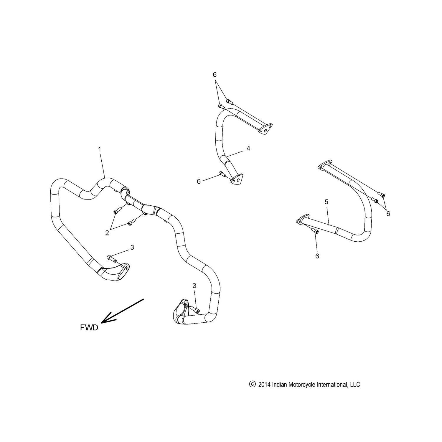 BAR, HIGHWAY, LOWER FAIRING, CHROME