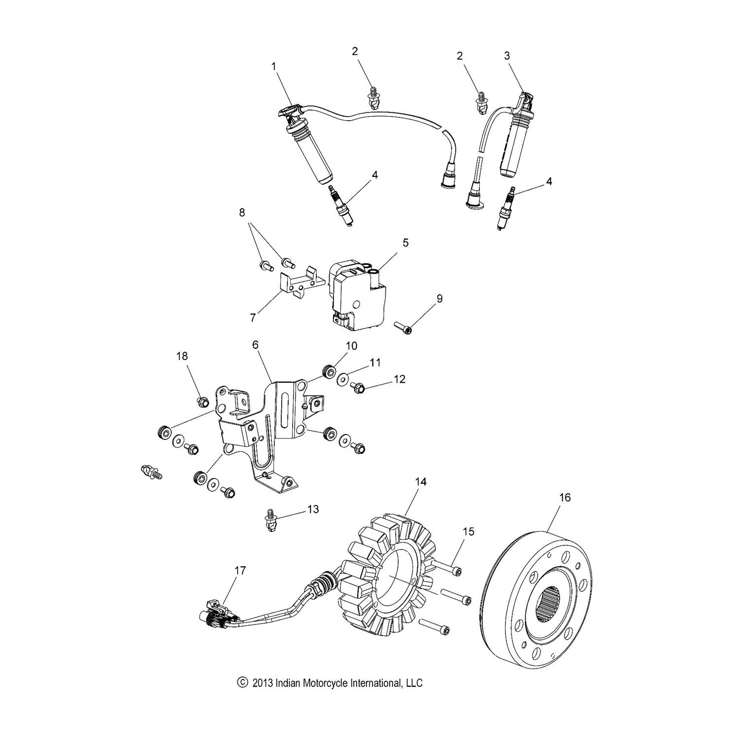 LEAD, SPARK PLUG, FRONT CYL