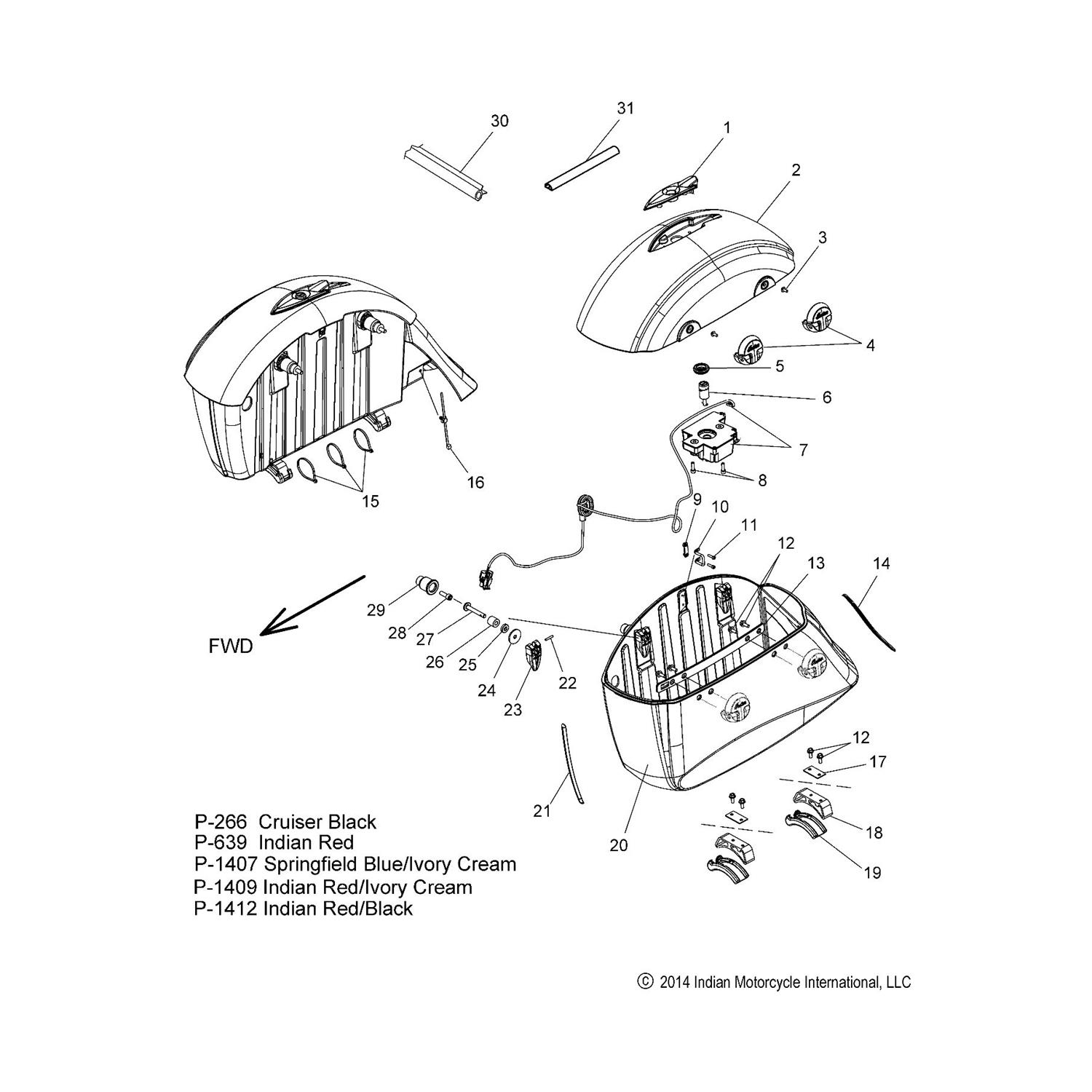 SPOOL, SADDLEBAG [ROADMASTER]