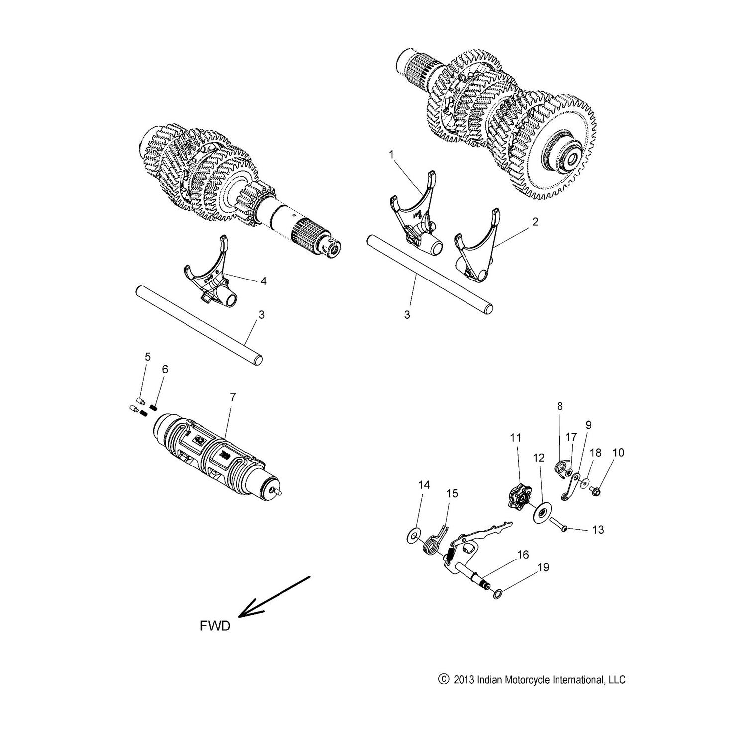 ASM., SHIFT DRUM,6-SPEED