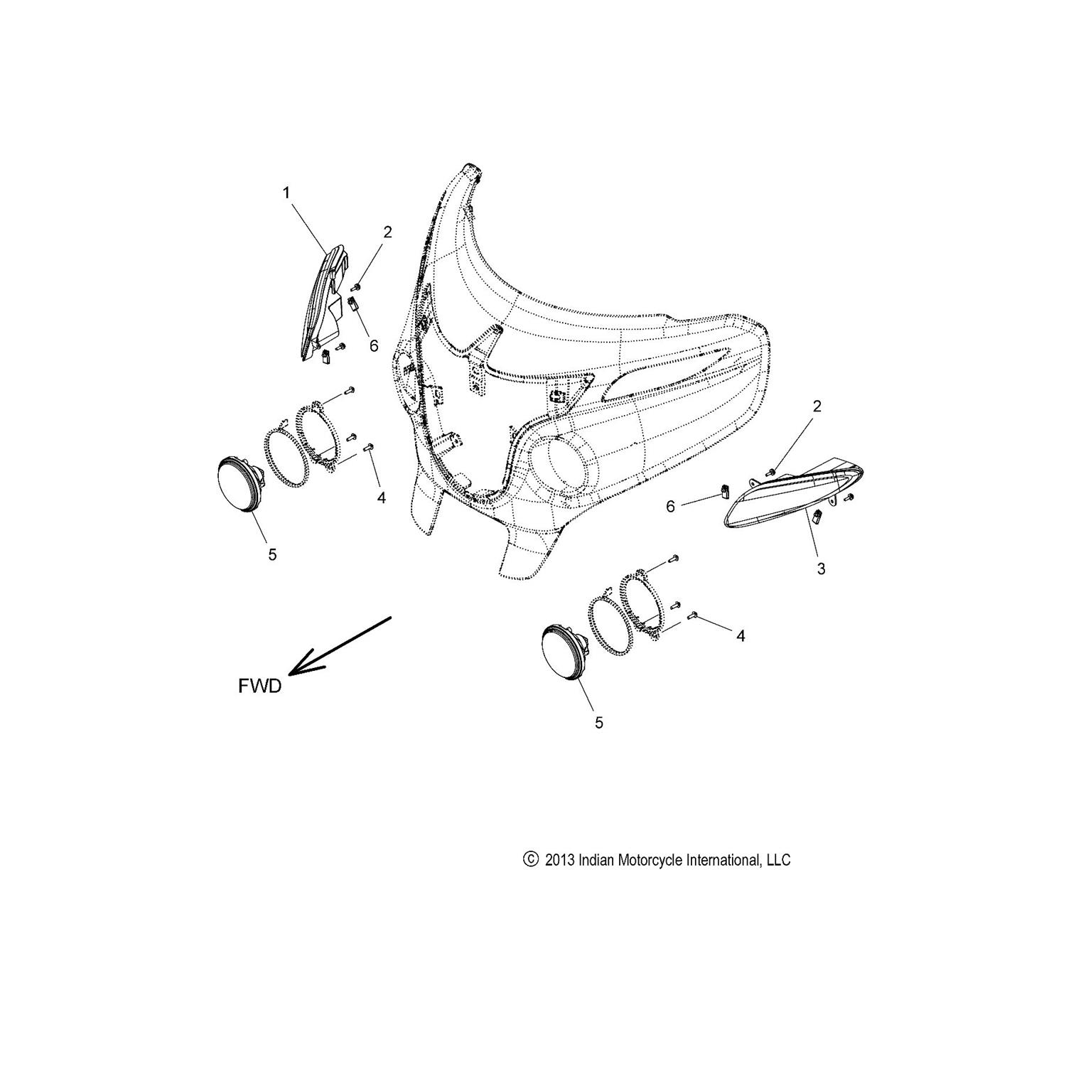 TURN SIGNAL, FAIRING, RH