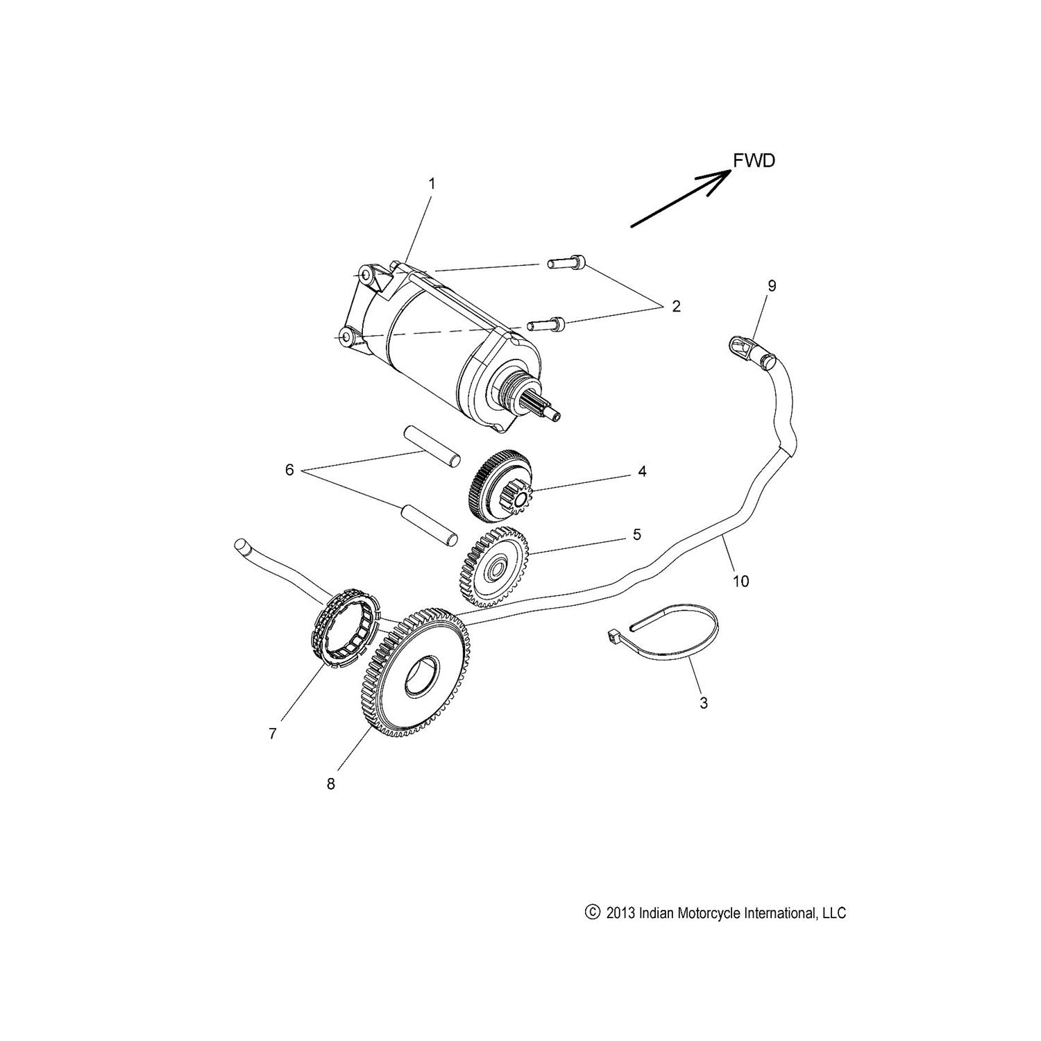 ASM., STARTER MOTOR, BLK