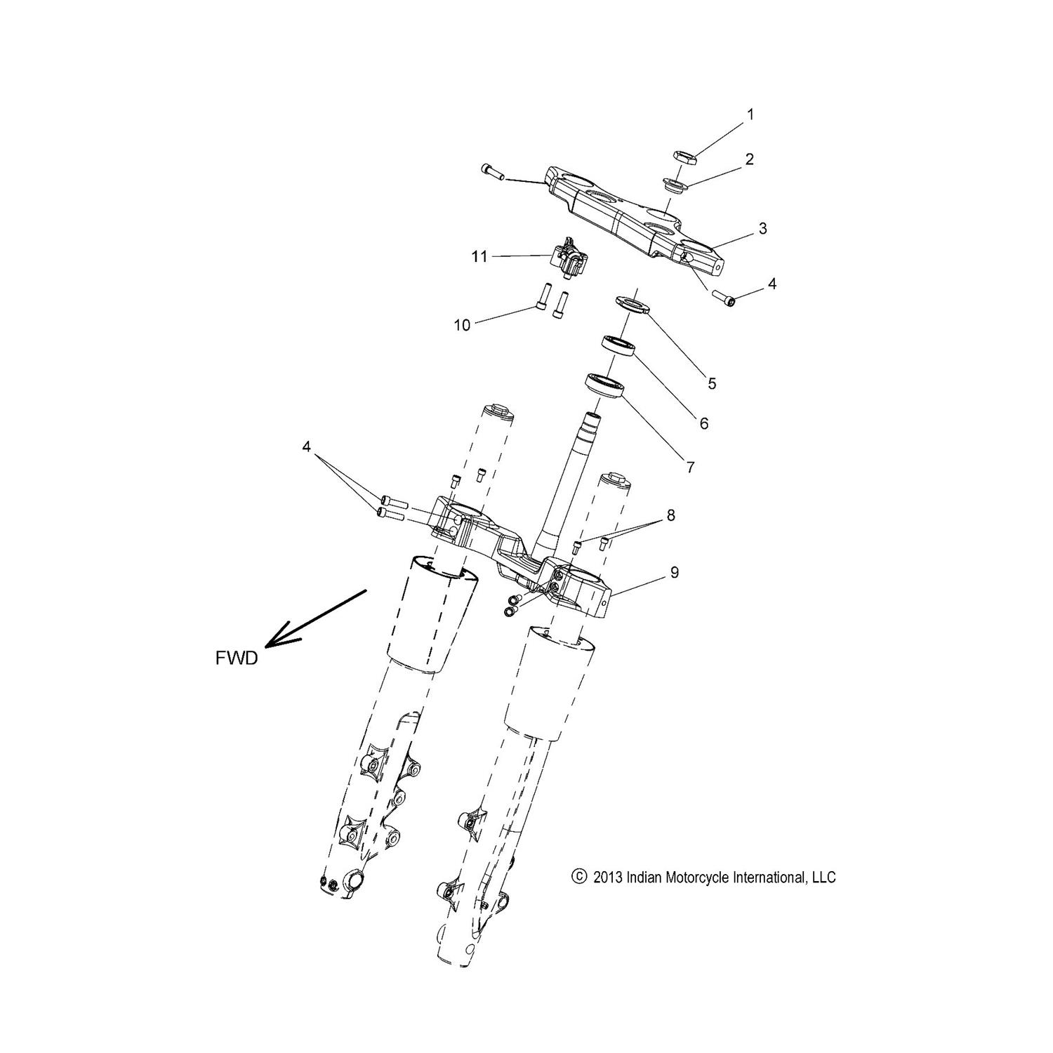 NUT, TOP, TRIPLE CLAMP