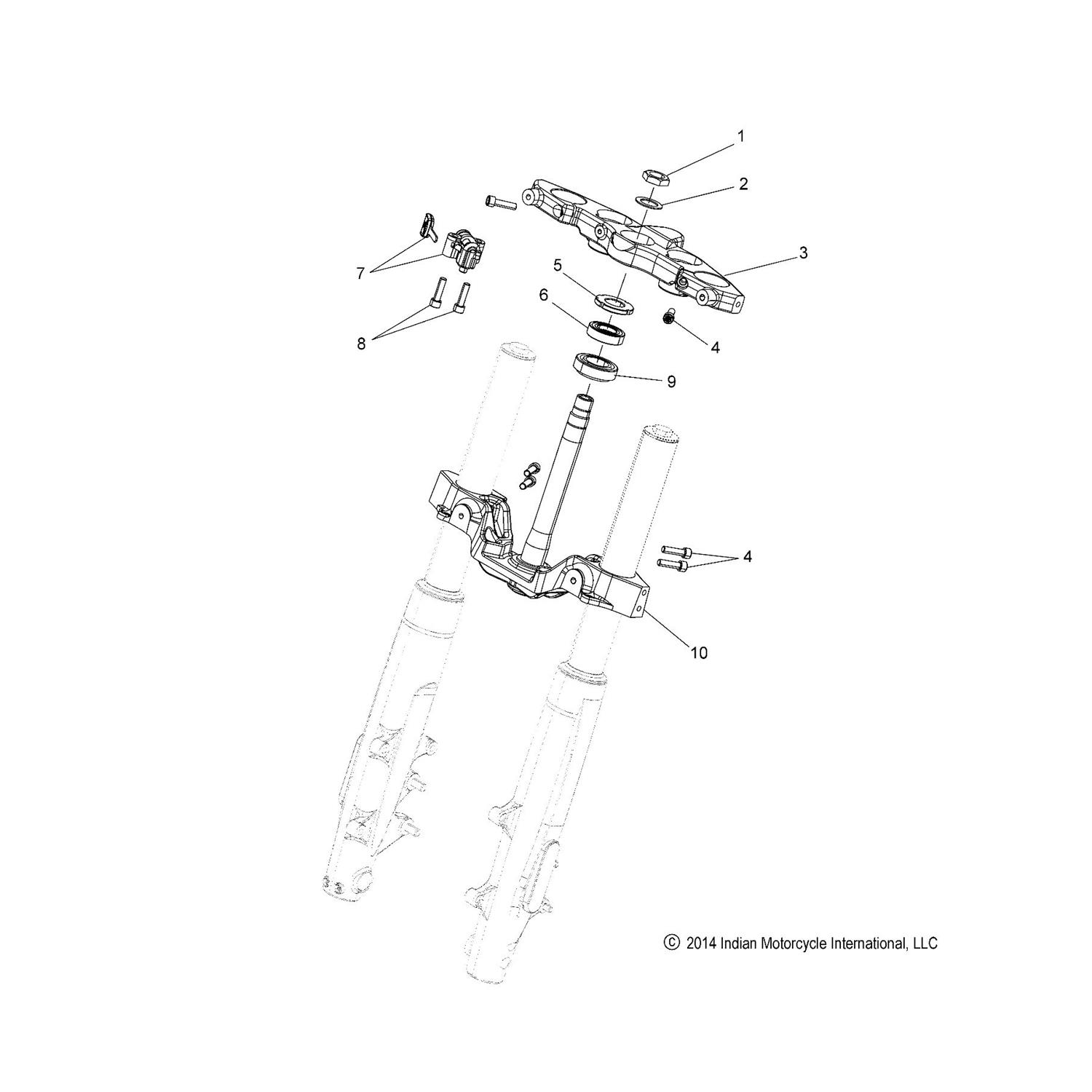 NUT, TOP, TRIPLE CLAMP