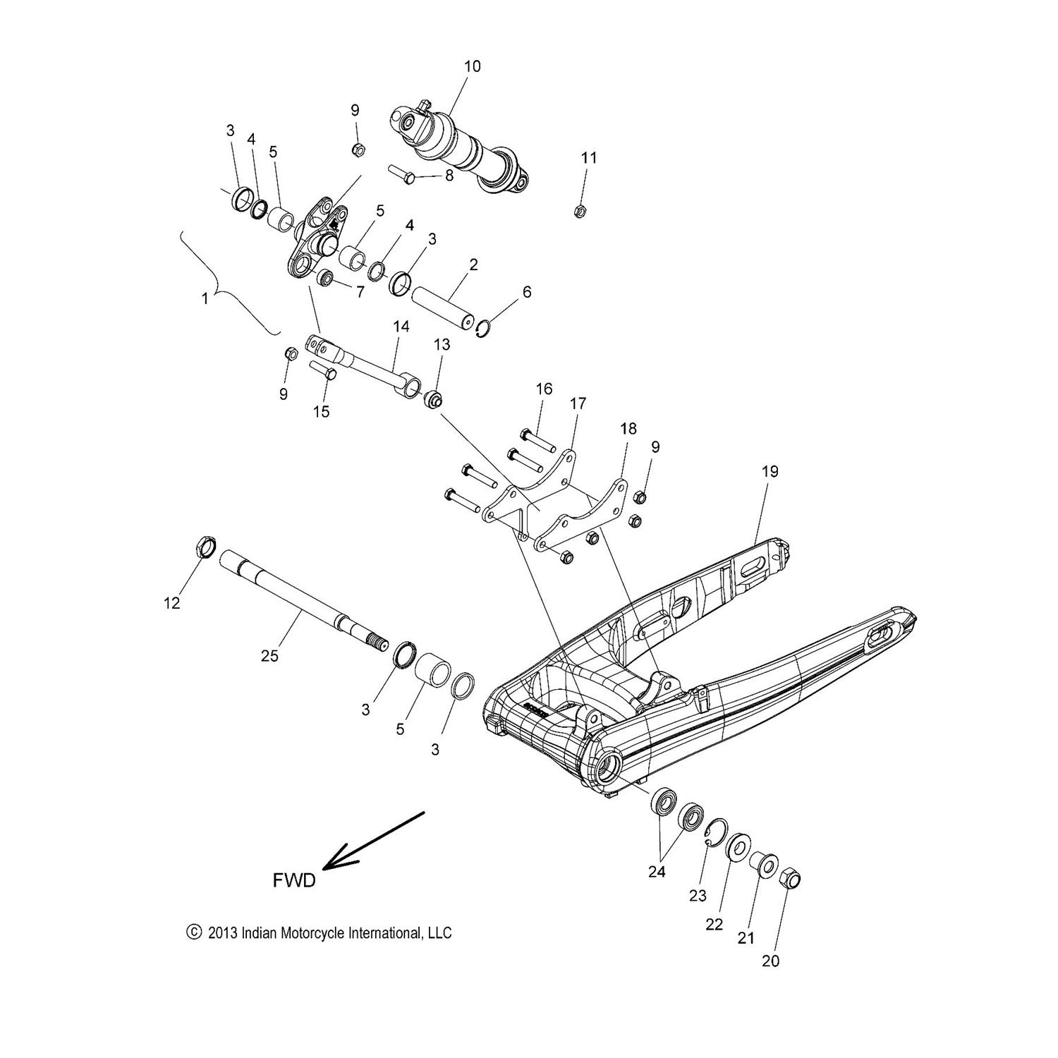 SPACER, PIVOT, LH