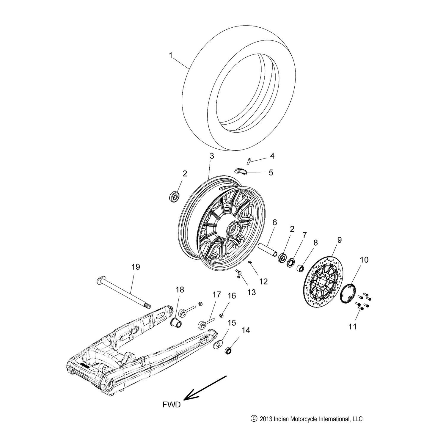 SPACER, WHEEL, REAR, RH